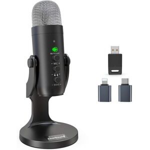 ZealSound Wireless USB Microphone Noise Cancelling Studio Mic for PC PS5 Phone